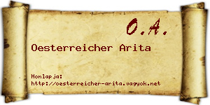 Oesterreicher Arita névjegykártya